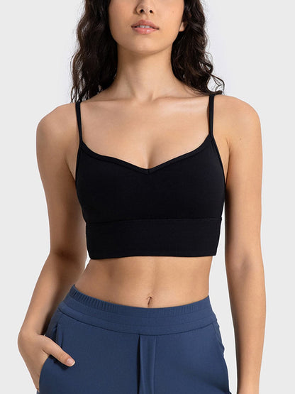 Spaghetti Strap Sport Bra.