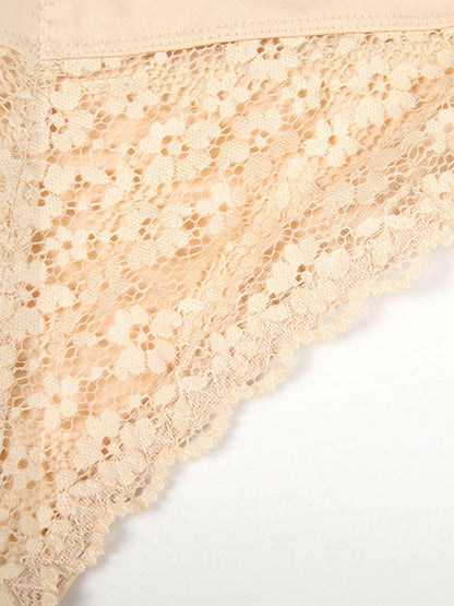 Full Size Lace Detail Shaping Shorts.