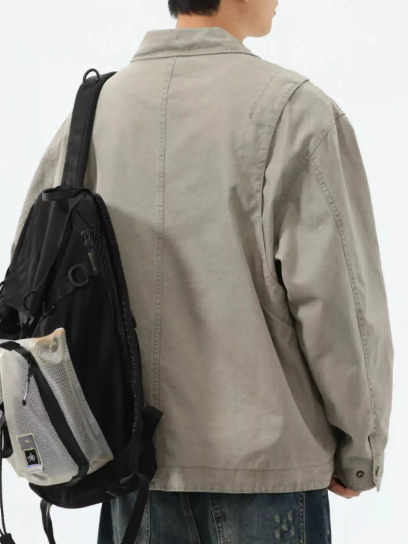 Men's Plus Size Zip-Up Trucker Jacket Simply Love