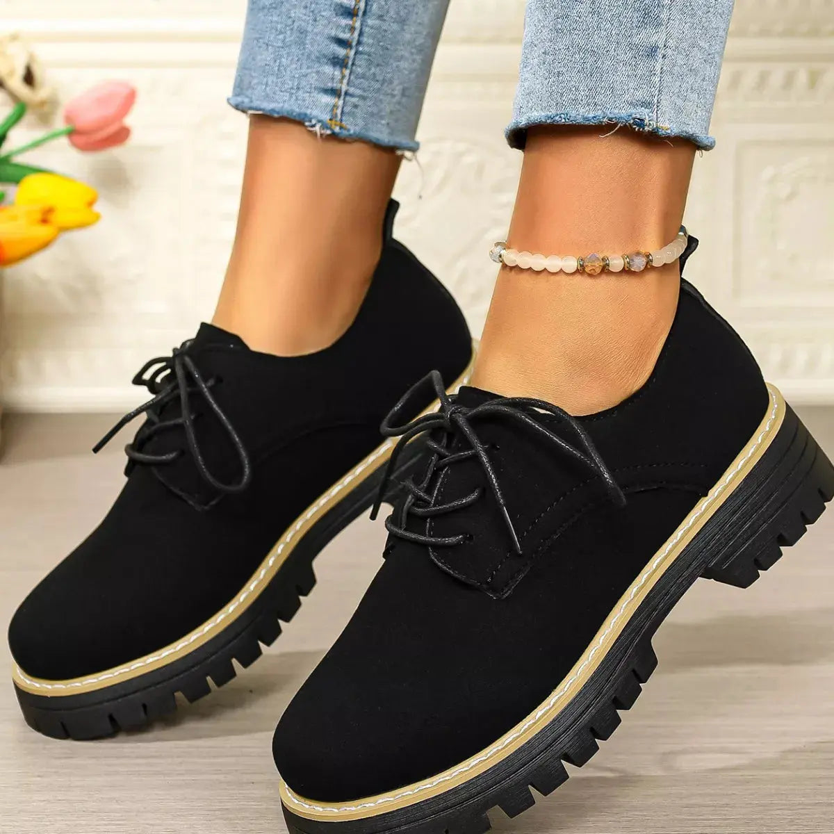 Lace-Up Platform Loafers Simply Love