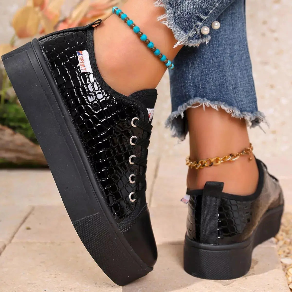 Round Toe Platform Sneakers Simply Love