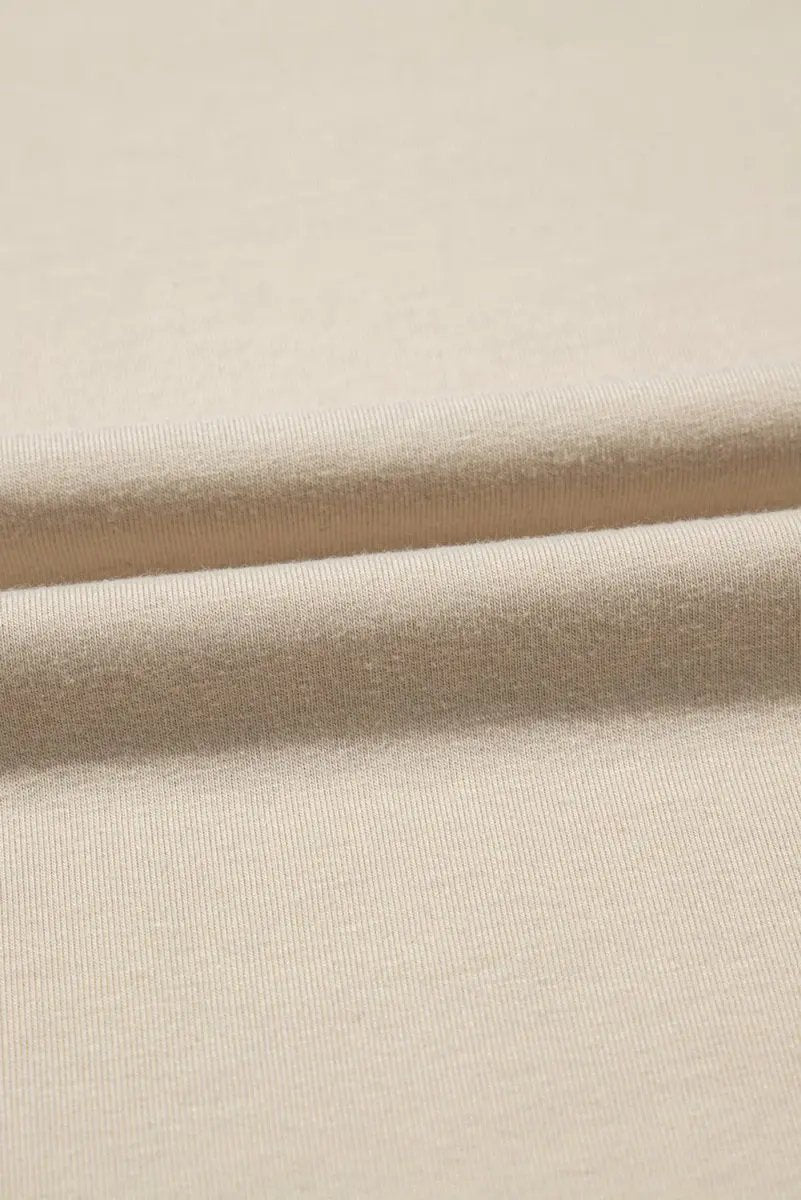 Beige LIVE YOUR BEST LIFE Crew Neck Western Graphic Tee - Love Salve 