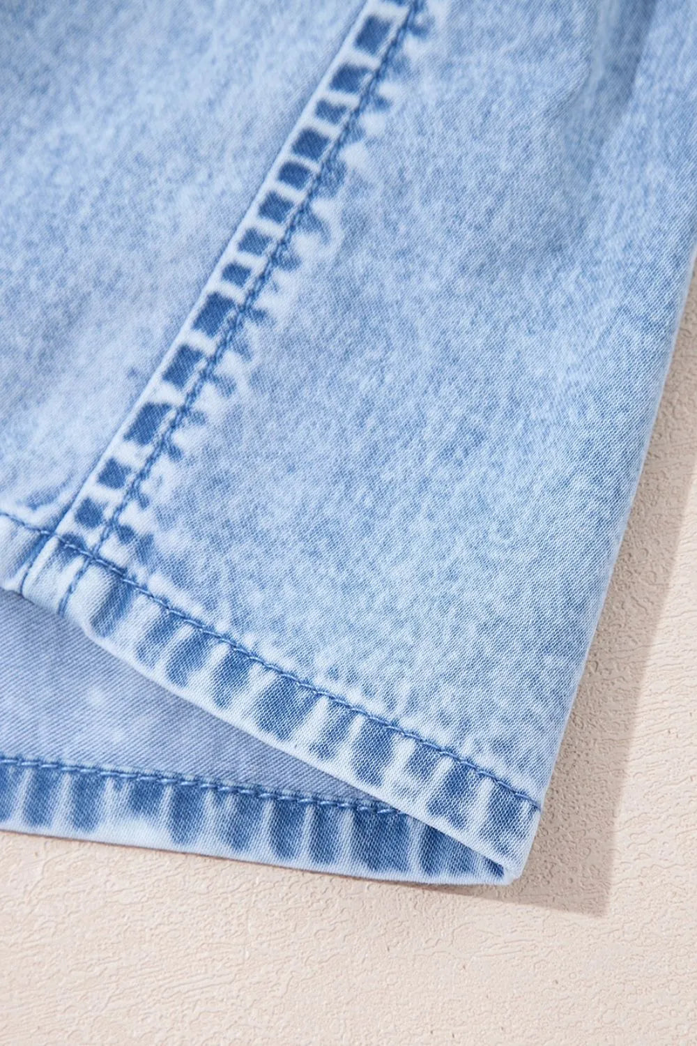 Simply Love: Denim Dress, Bow & Ruffle