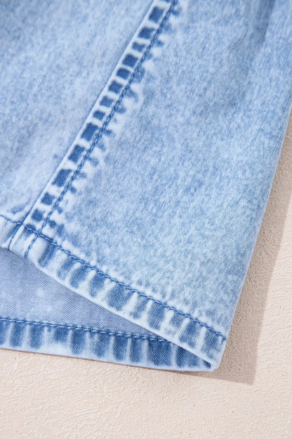 Simply Love: Denim Dress, Bow & Ruffle