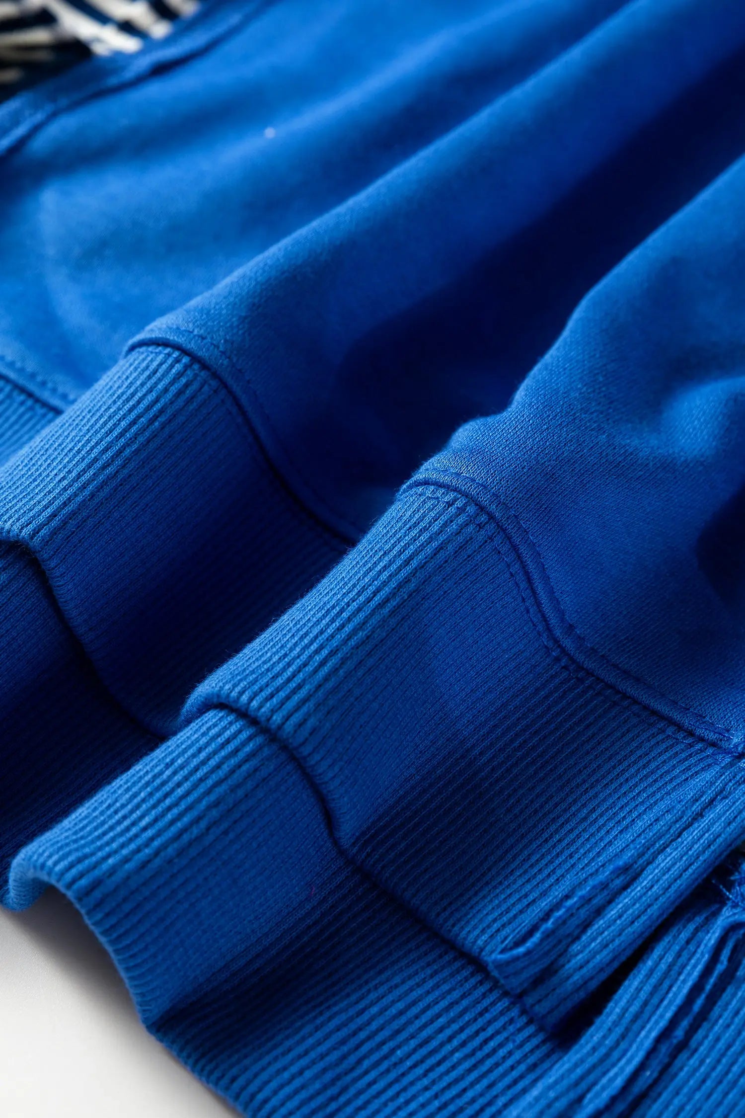 Dark Blue Striped Patchwork Sleeve Colorblock Sweatshirt Dear-Lover Dropshipping