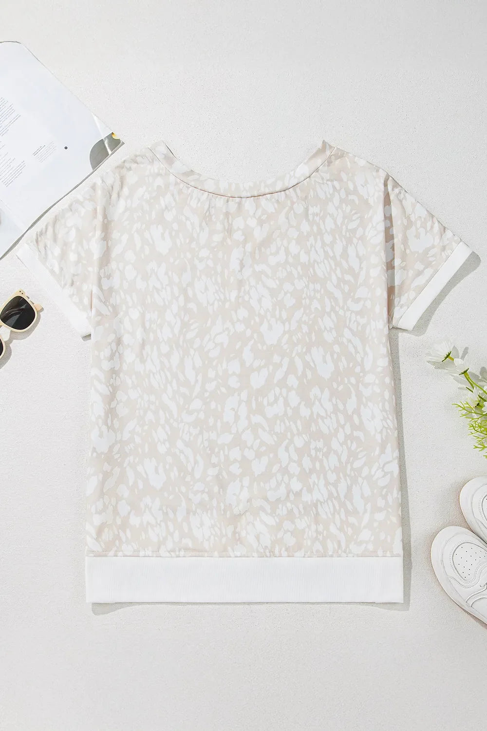 Simply Love: Leopard V-Neck T-Shirt