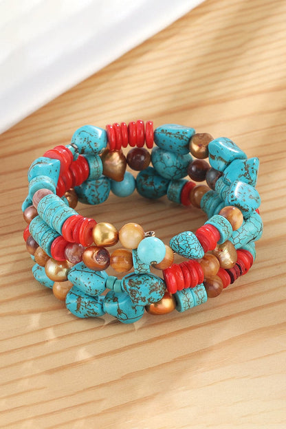 Layered Turquoise Bracelet.