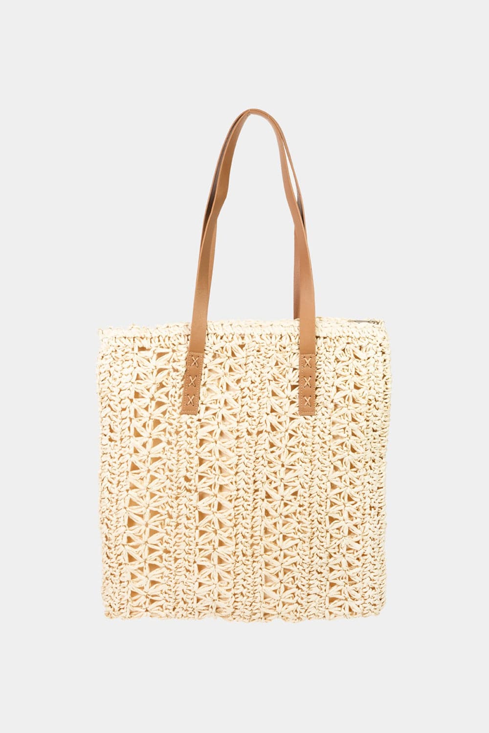 Fame Straw Braided Tote Bag.