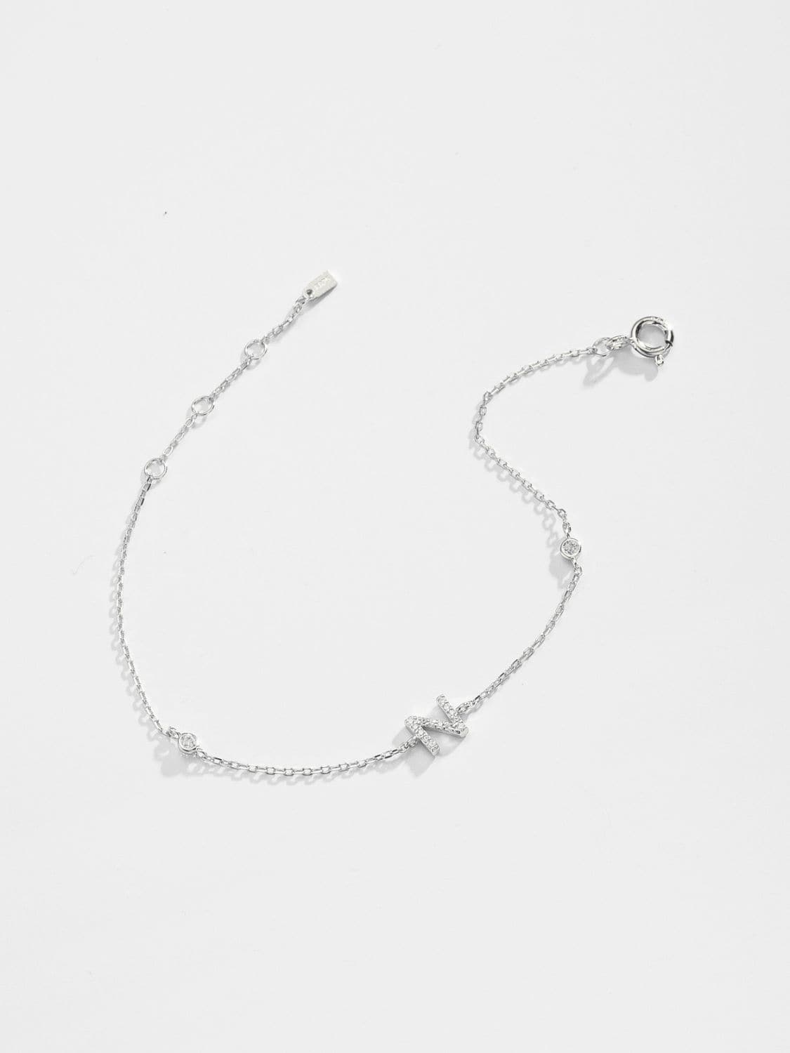 L To P Zircon 925 Sterling Silver Bracelet.