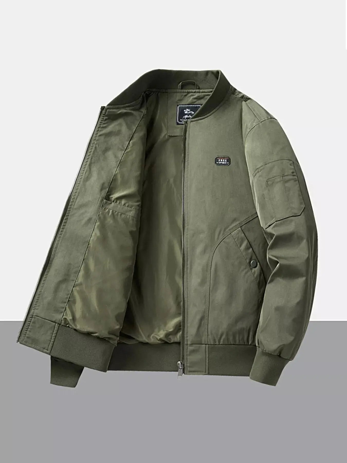 Men's Plus Size Zip Up Long Sleeve Jacket Simply Love