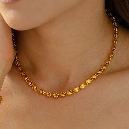 18K Gold-Plated Copper Necklace.