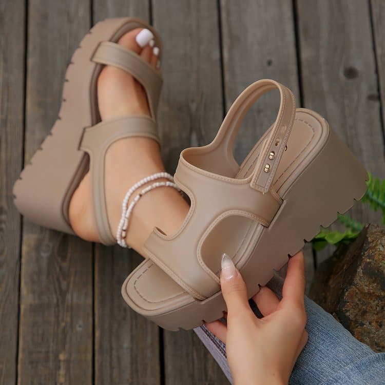 Open Toe Wedge Sandals.