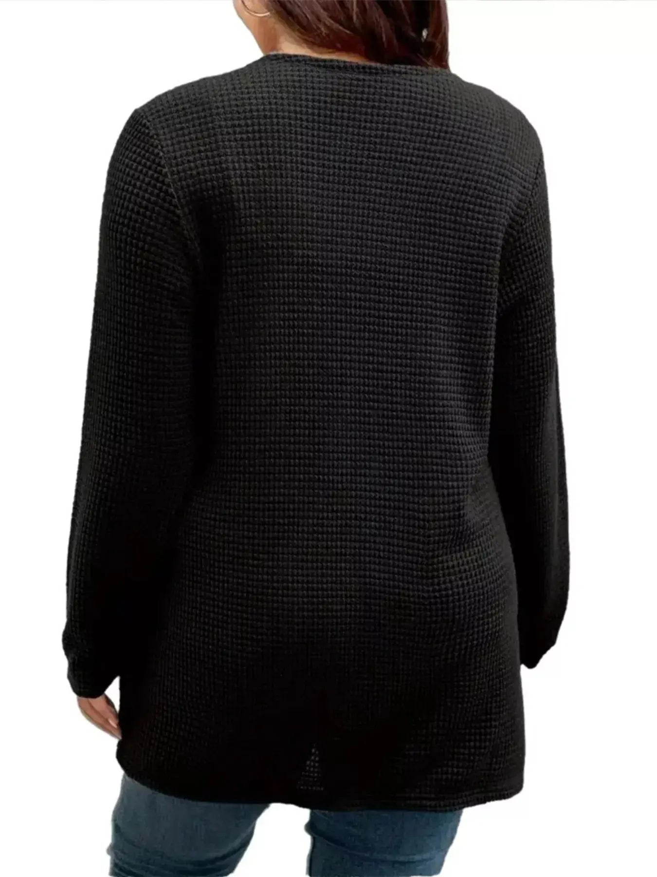 Plus Size Open Front Long Sleeve Knit Cardigan Simply Love