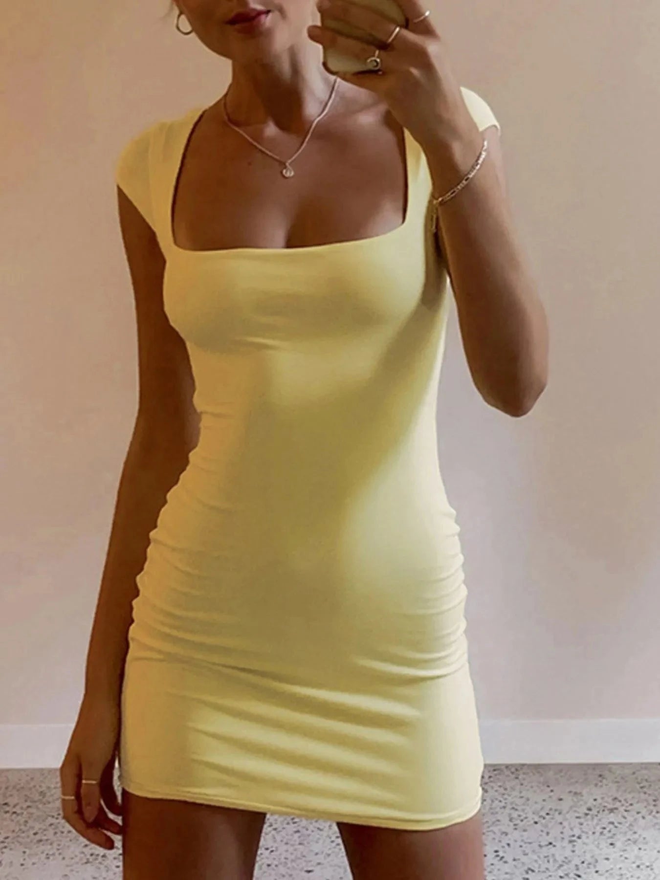 Bodycon Square Neck Mini Dress Coco’s Tee Boutique