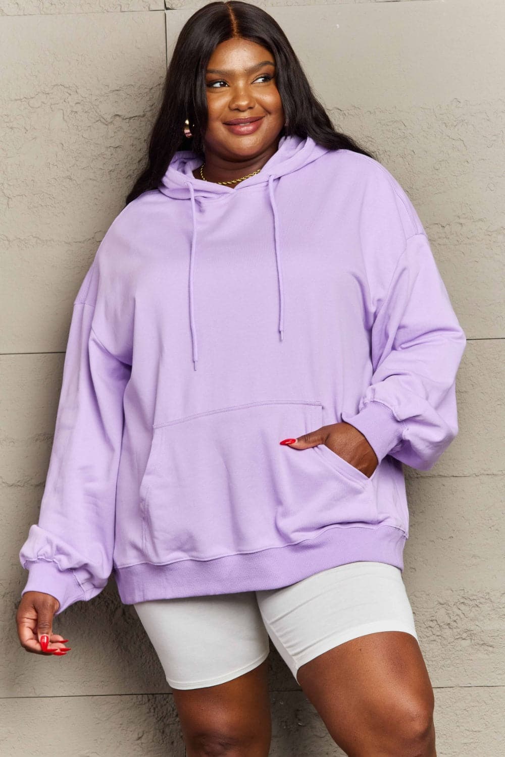 Ultimate comfort long sleeve drawstring hoodie