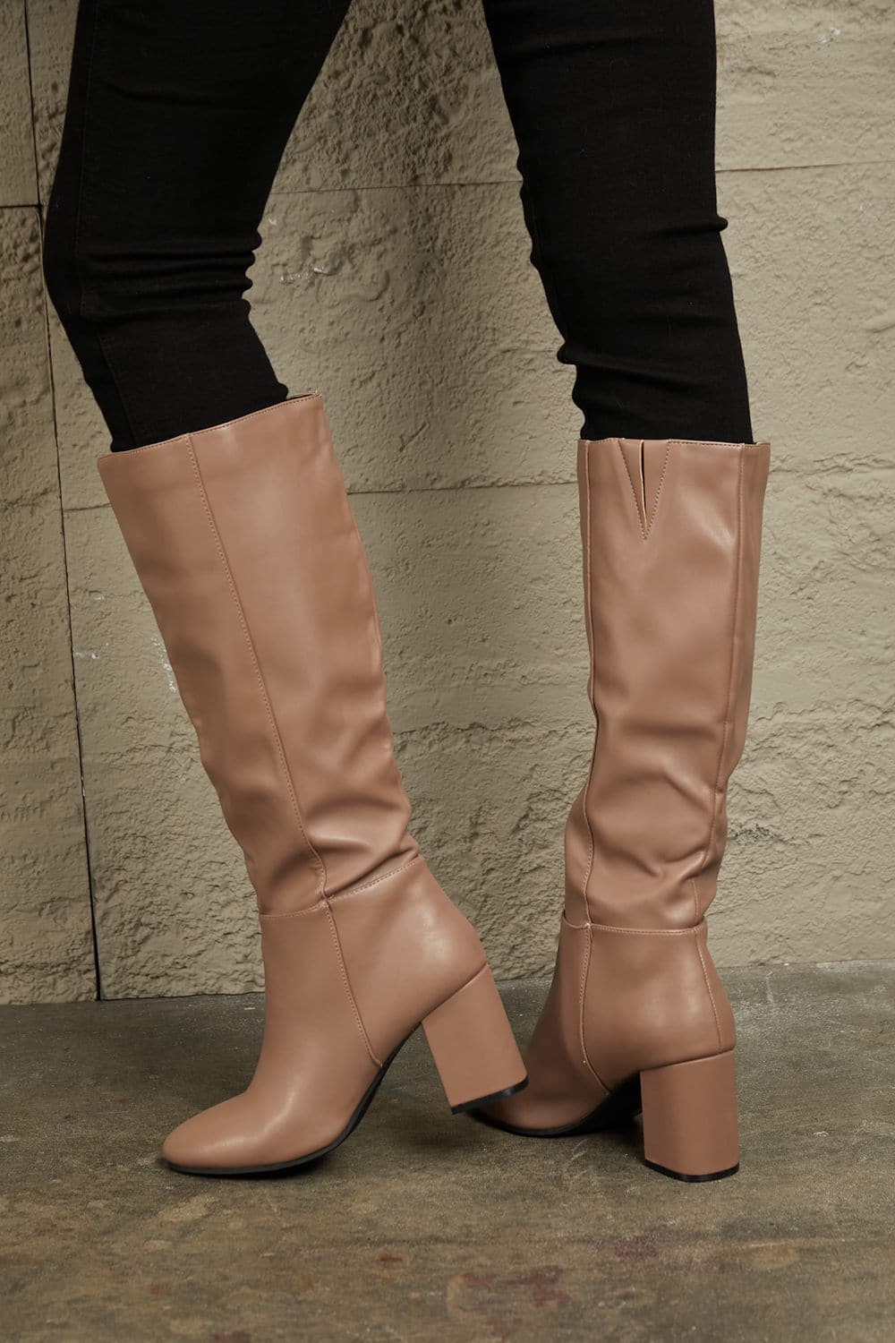 East Lion Corp Block Heel Knee High Boots.