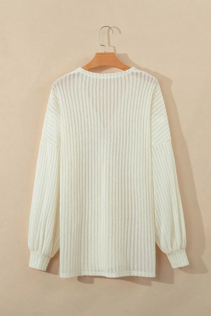 Sheer long sleeve cover-up with dropped shoulders