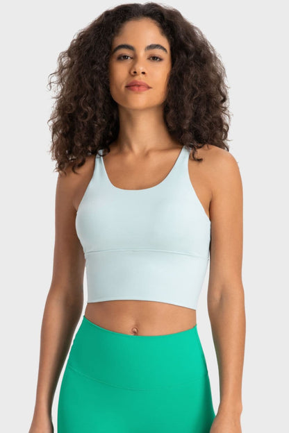 Crisscross Back Ladder Detail Sports Bra.