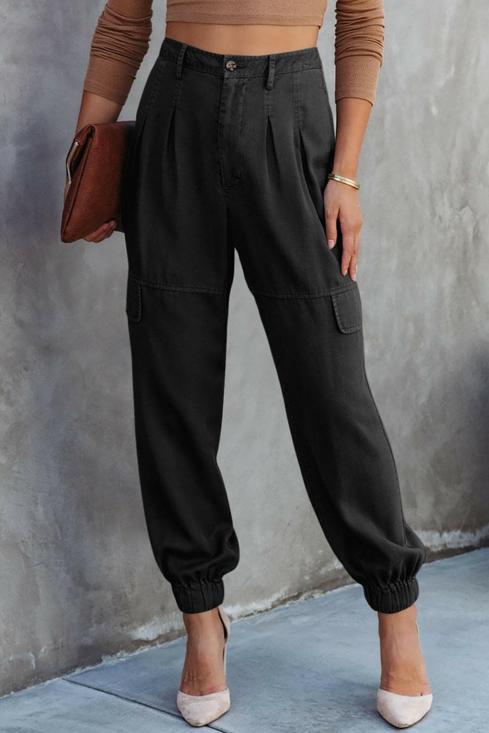 High Waist Cargo Pants.