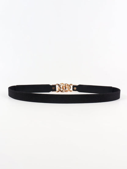 Zinc Alloy Buckle Elastic PU Belt.