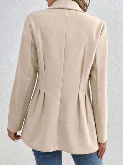 Chic one-button long sleeve blazer