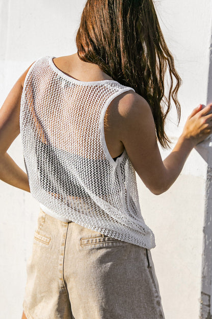 LOST IN THE WAVES WOVEN TANK TOP