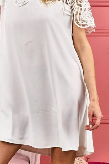 BiBi Crochet Lace Yoke Detailed Wrinkled Top for Women - Love Salve 