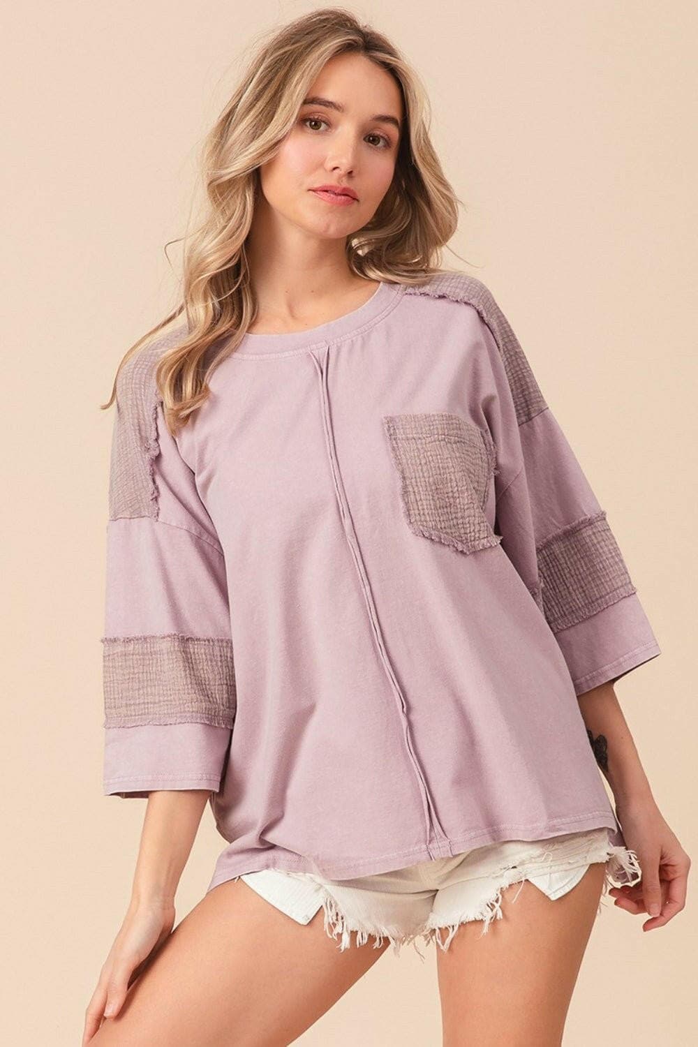 BiBi High-Low Washed T-Shirt - Love Salve