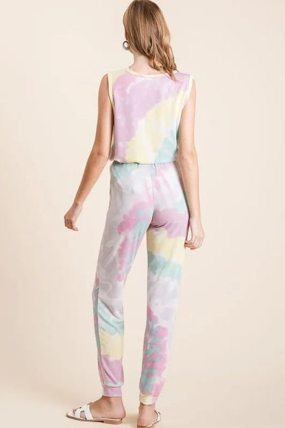 BiBi Tie Dye French Terry Casual Pants for Everyday Comfort - Love Salve 
