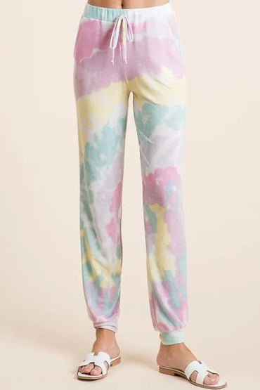 BiBi Tie Dye French Terry Casual Pants for Everyday Comfort - Love Salve 