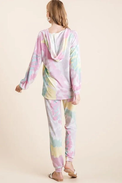 BiBi Tie Dye French Terry Casual Pants for Everyday Comfort - Love Salve 