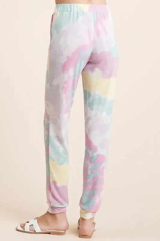 BiBi Tie Dye French Terry Casual Pants for Everyday Comfort - Love Salve 
