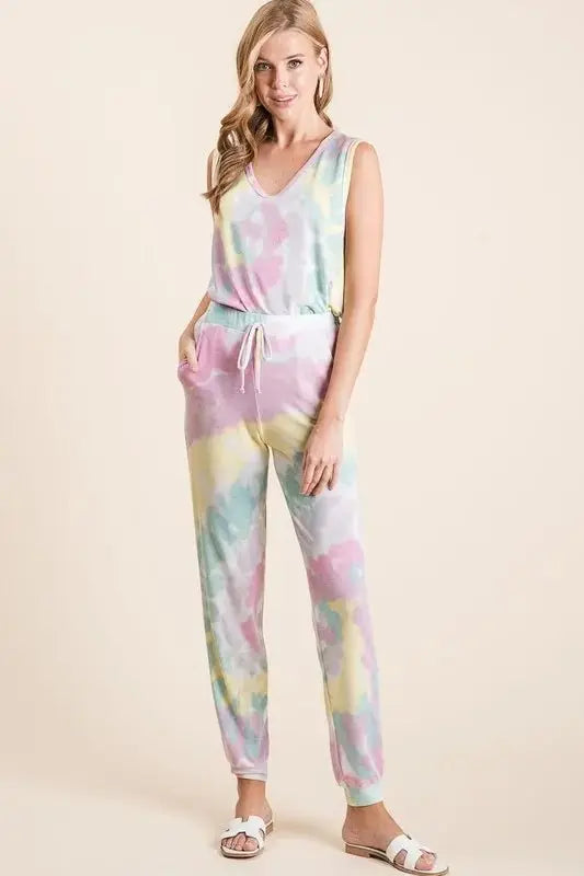 BiBi Tie Dye French Terry Casual Pants for Everyday Comfort - Love Salve 