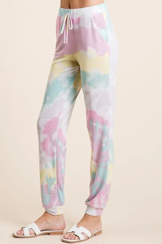 BiBi Tie Dye French Terry Casual Pants for Everyday Comfort - Love Salve 