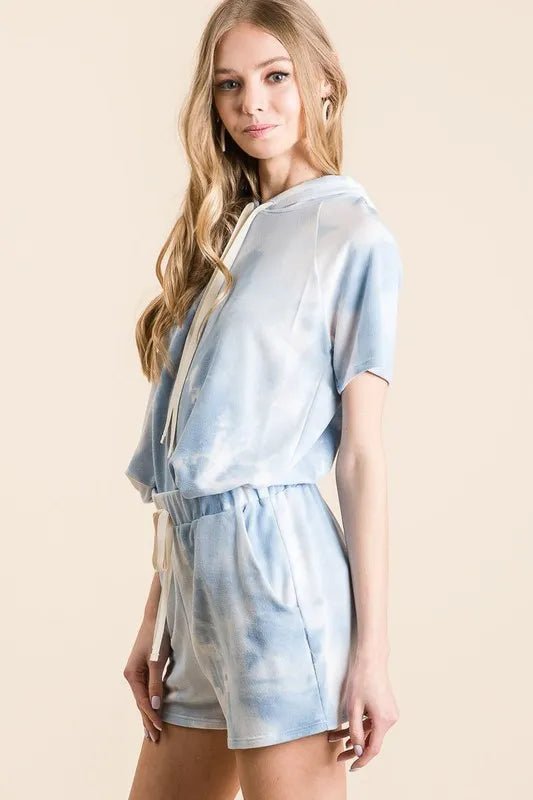 BiBi Tie Dye French Terry Hoodie Top and Bottom Set - Love Salve