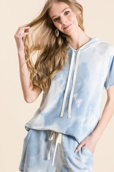 BiBi Tie Dye French Terry Hoodie Top and Bottom Set - Love Salve