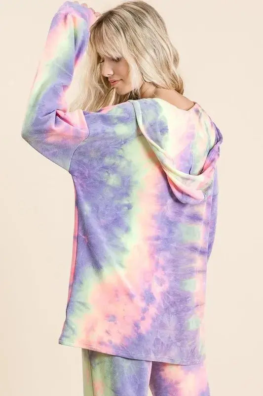 BiBi Tie Dye French Terry Top and Bottom Set - Love Salve