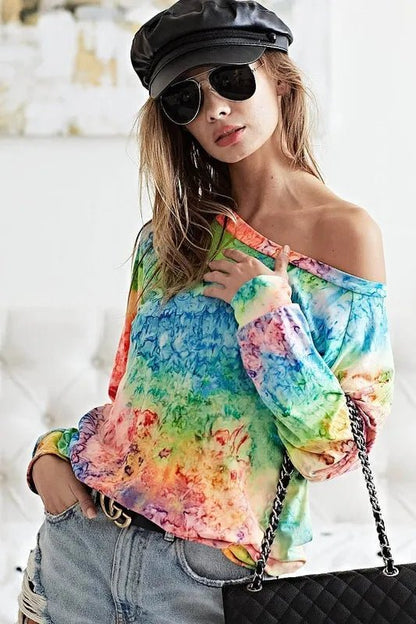 BiBi Tie Dye Soft Knit Jersey T-Shirt - Love Salve