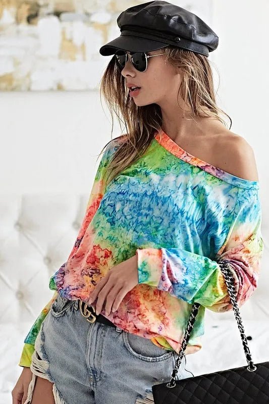 BiBi Tie Dye Soft Knit Jersey T-Shirt - Love Salve