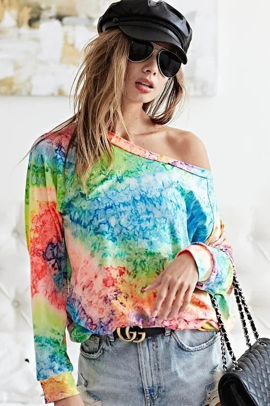 BiBi Tie Dye Soft Knit Jersey T-Shirt - Love Salve