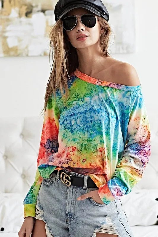BiBi Tie Dye Soft Knit Jersey T-Shirt - Love Salve