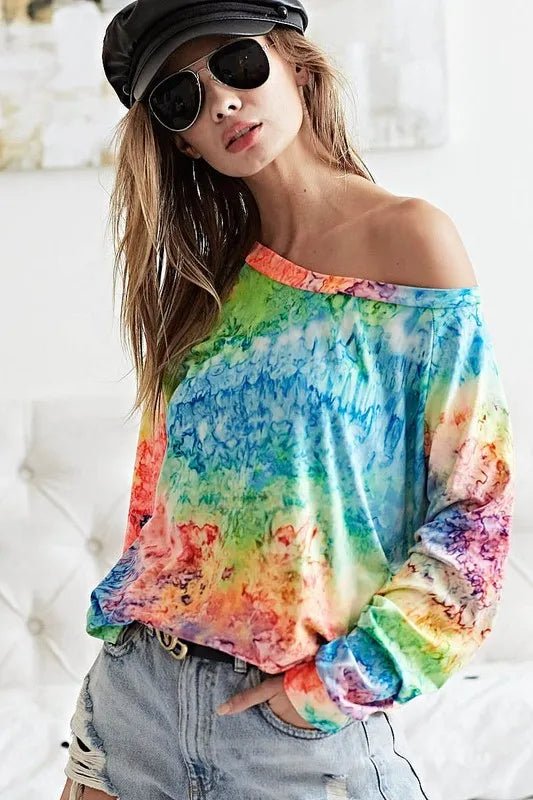 BiBi Tie Dye Soft Knit Jersey T-Shirt - Love Salve