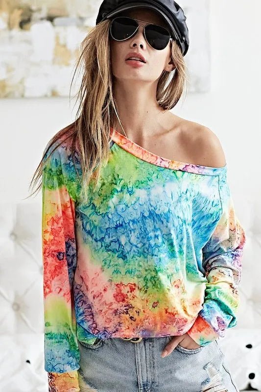 BiBi Tie Dye Soft Knit Jersey T-Shirt - Love Salve