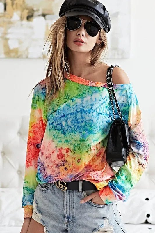BiBi Tie Dye Soft Knit Jersey T-Shirt - Love Salve