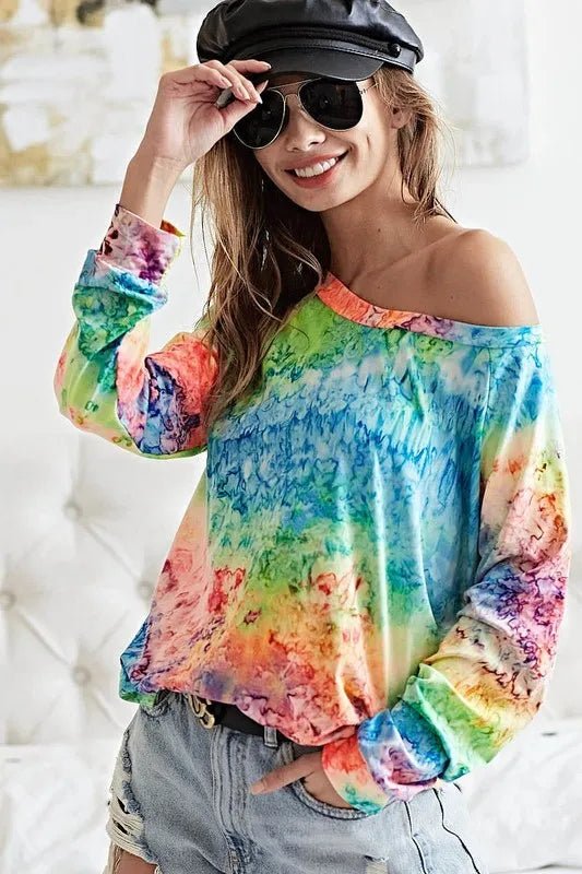 BiBi Tie Dye Soft Knit Jersey T-Shirt - Love Salve