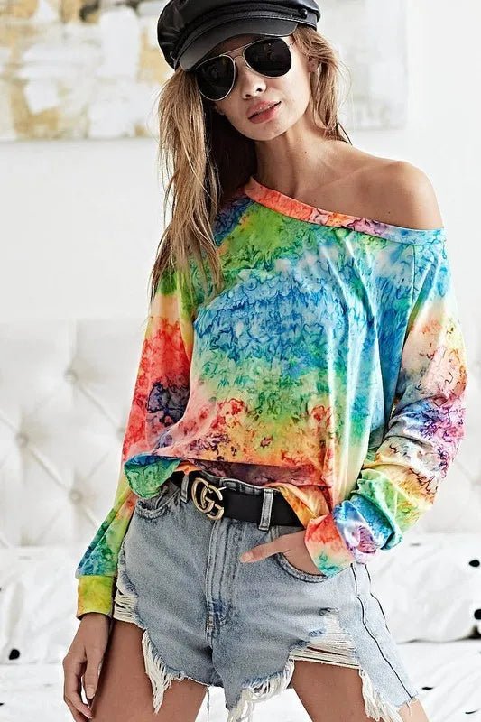 BiBi Tie Dye Soft Knit Jersey T-Shirt - Love Salve