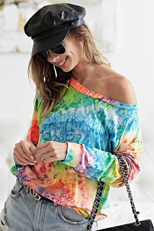 BiBi Tie Dye Soft Knit Jersey T-Shirt - Love Salve