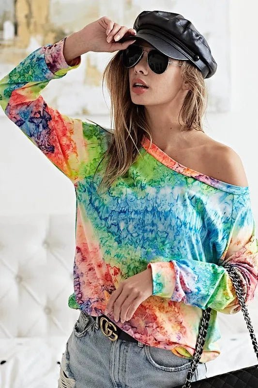 BiBi Tie Dye Soft Knit Jersey T-Shirt - Love Salve