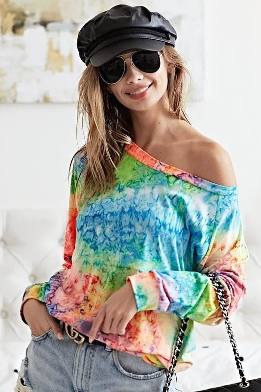 BiBi Tie Dye Soft Knit Jersey T-Shirt - Love Salve