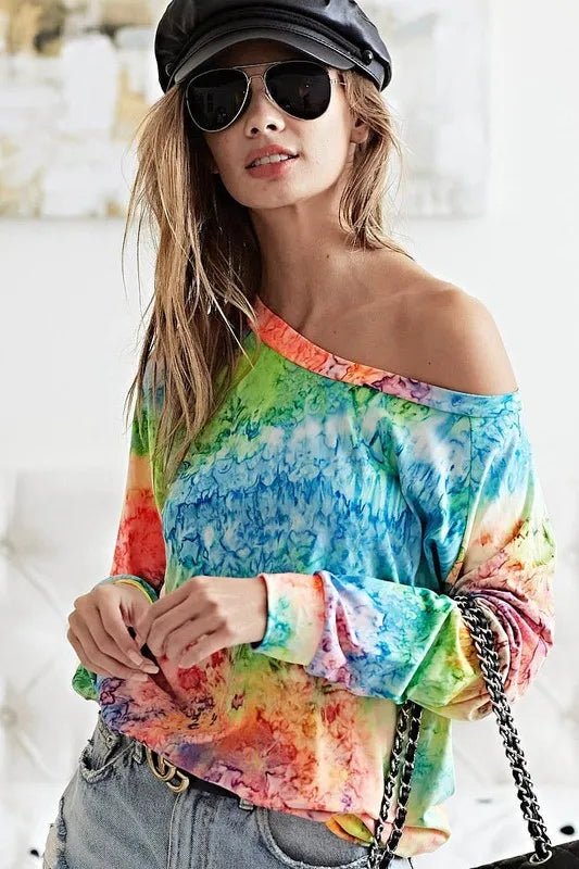 BiBi Tie Dye Soft Knit Jersey T-Shirt - Love Salve